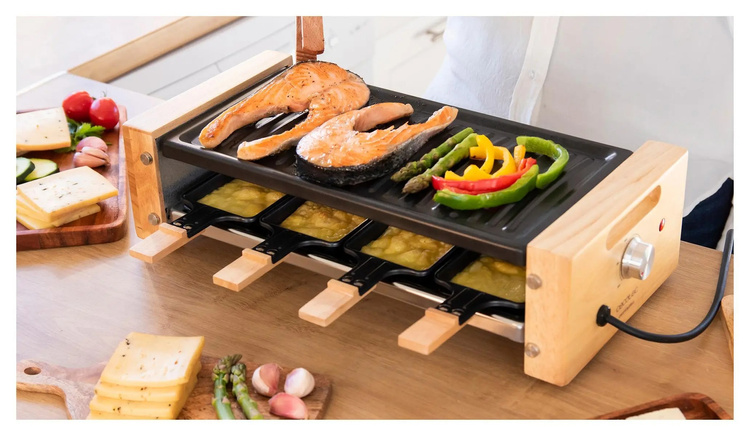 Grill elektryczny Raclette Cheese&Grill 8200 Wood Black Cecotec