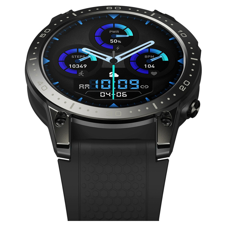 Zeblaze Smartwatch Ares 3 Pro Abyss Black AMOLED Wytrzymałość klasy militarnej Monitoring zdrowia 