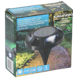 Grundig Lampa Solarna LED Trawnikowa śred.12 cm G338 Czarny 