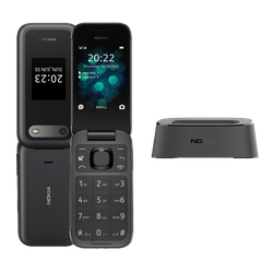 Zestaw Nokia 2660 4G Flip Dual Sim Czarna + Stacja Ładująca