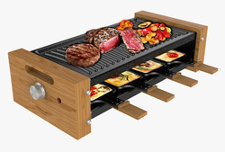 Grill elektryczny Raclette Cheese&Grill 8200 Wood Black Cecotec