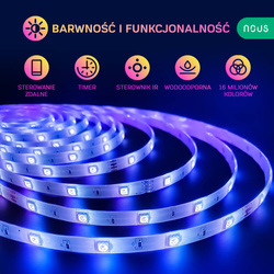 NOUS Taśma LED Smart RGB WiFi LED Strip F2 10m /OUTLET