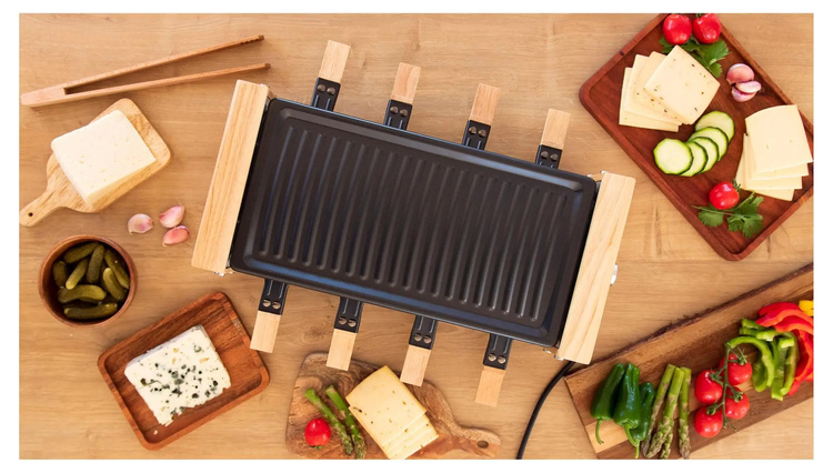 Grill elektryczny Raclette Cheese&Grill 8200 Wood Black Cecotec