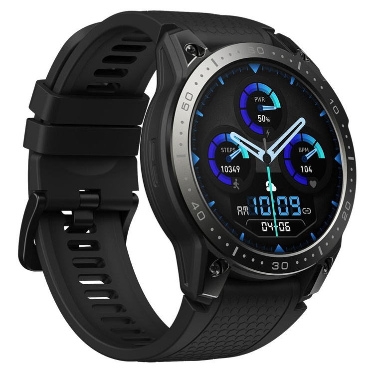 Zeblaze Smartwatch Ares 3 Pro Abyss Black AMOLED Wytrzymałość klasy militarnej Monitoring zdrowia 