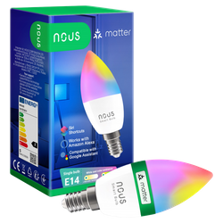 NOUS P4 Wielokolorowa Żarówka Szpic Smart WIFI Bulb RGB E14 1 szt