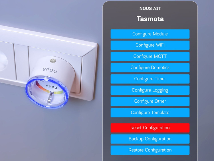 NOUS A1T (Tasmota) 2sz Smart Wifi Socket Inteligentne gniazdko 2 szt.