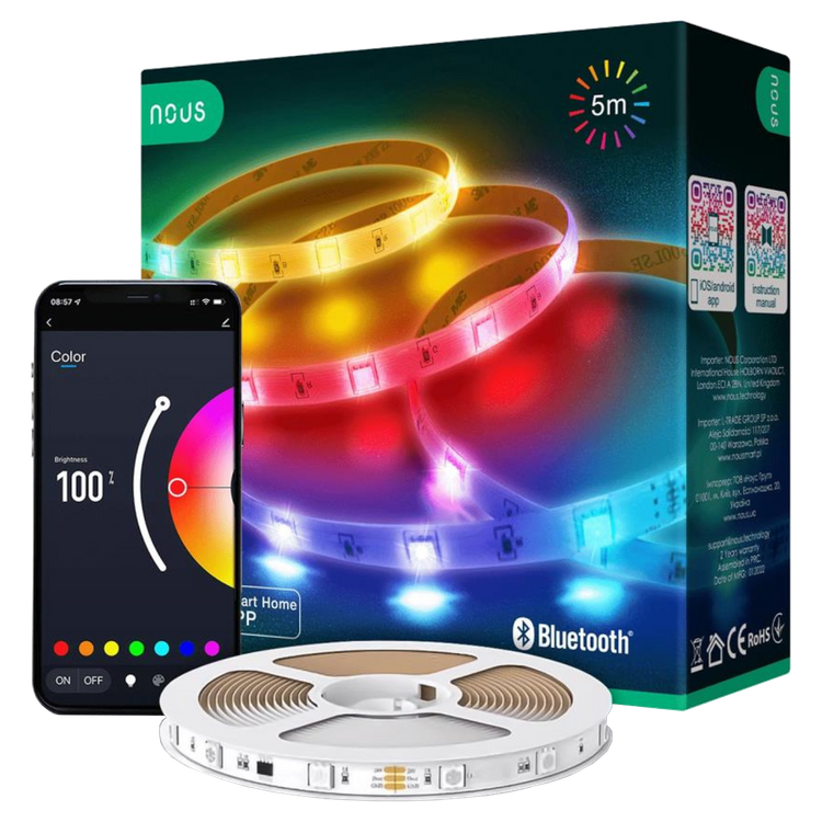 NOUS Inteligentna Taśma LED Smart RGB Bluetooth LED Strip F6 5m