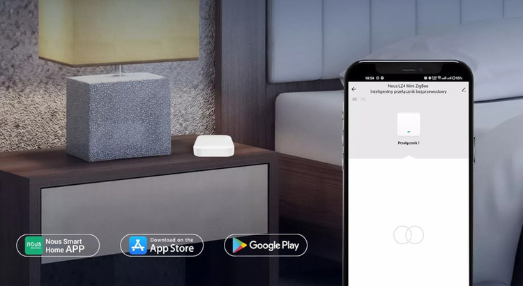 NOUS LZ4 Zigbee Smart Switch Mini Inteligentny przełącznik - obsługuje trzy rodzaje akcji