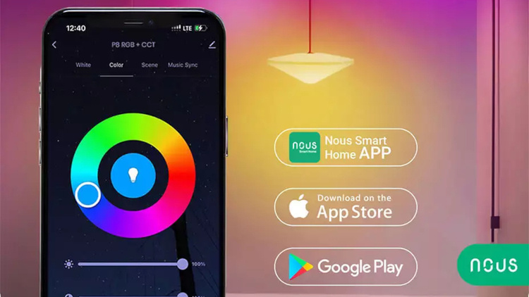 NOUS P8 Wielokolorowa Żarówka Smart WIFI Bulb RGB GU10 2 szt.