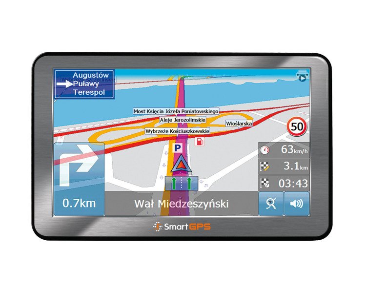 Nawigacja samochodowa SmartGPS SG777 512Mb OSM EU 7'' LifeTimeMaps /OUTLET