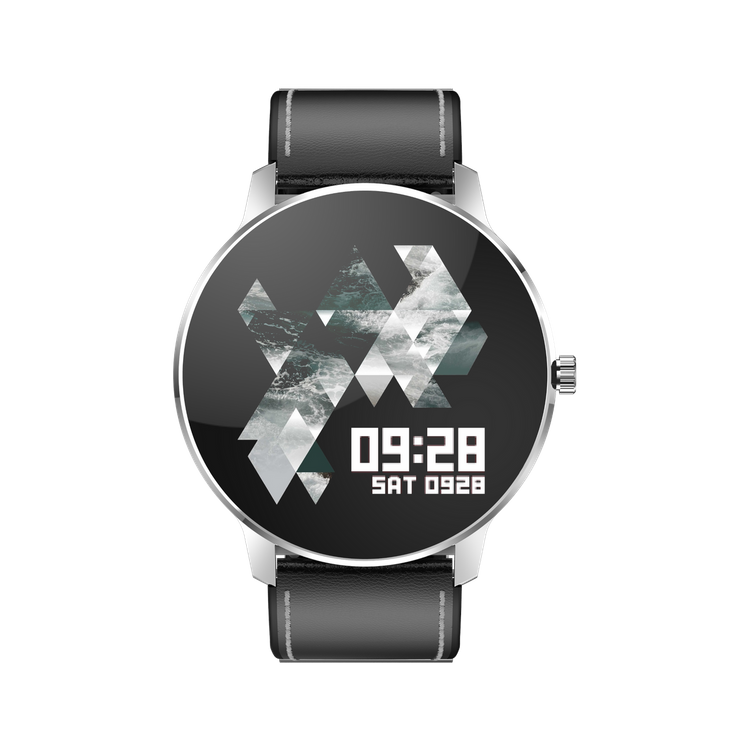 Smartwatch Bemi ARI Srebrny Dwa Paski Chrom/Czarny