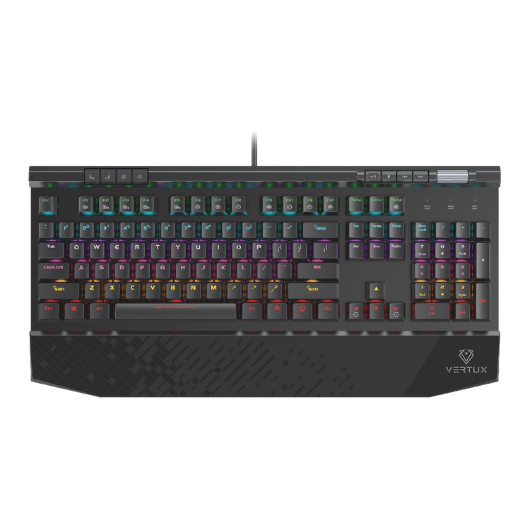 Vertux Klawiatura Mechaniczna Tactile anti-ghosting MECH Tungsten QWERTY RGB