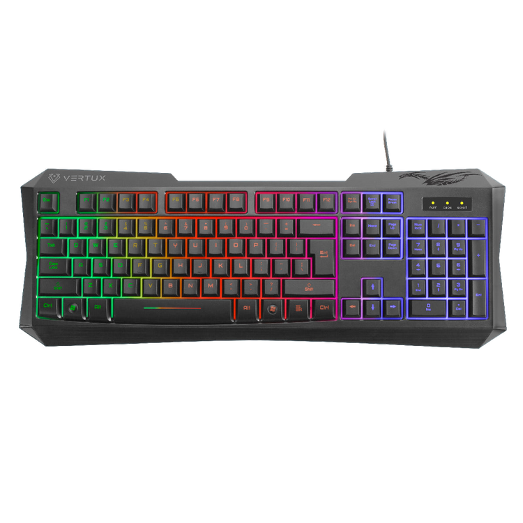 Vertux Klawiatura Przewodowa Tactile anti-ghosting Radiance QWERTY US RGB