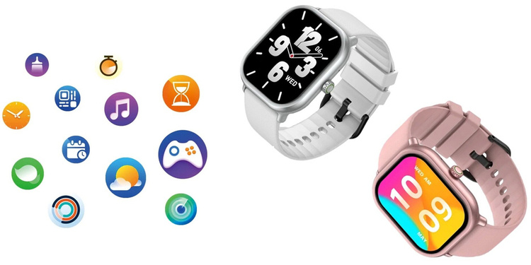 Zeblaze Smartwatch GTS 3 PRO - BIAŁY, AMOLED, 1,97" Bluetooth, kompatybilny z Android i iOS