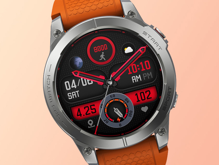 Zeblaze Smartwatch Stratos 3 Electric Orange AMOLED GPS IP68 Bluetooth 5