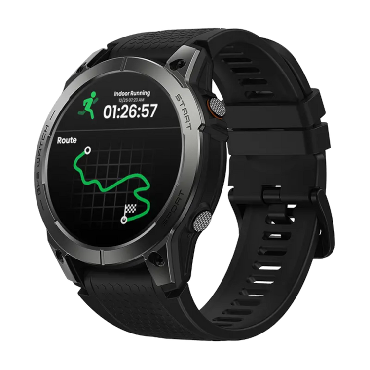 Zeblaze Smartwatch Stratos 3 Pro Ember Black GPS  w 1,43-calowy ekran AMOLED Ultra HD