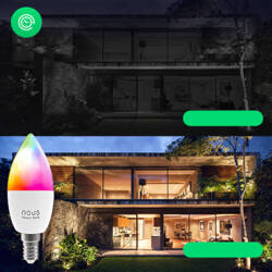 NOUS P4 Wielokolorowa Żarówka Szpic Smart WIFI Bulb RGB E14 2 szt