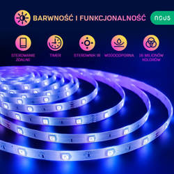 NOUS Taśma LED Smart RGB WiFi LED Strip F3 20m /OUTLET