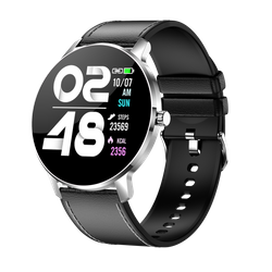 Smartwatch Bemi ARI Srebrny Dwa Paski Chrom/Czarny