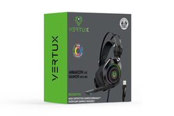 Vertux Słuchawki Audiophile 50mmWokółuszne Bogota Czarne  3,5mm RGB USB 105 dB