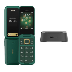 Zestaw Nokia 2660 4G Flip Dual Sim Zielona + Stacja Ładująca /OUTLET